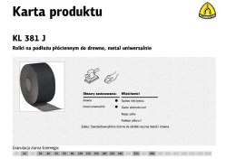 KLINGSPOR PŁÓTNO ROLKA 200mm 100 KL381J (50mb)