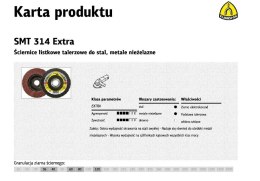 KLINGSPOR ŚCIERNICA LISTKOWA SMT314 125 P 40 EXTRA WYPUKŁA.