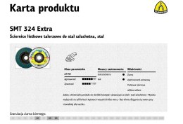 KLINGSPOR ŚCIERNICA LISTKOWA SMT324 125 P 40 EXTRA . WYPUKŁA