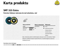 KLINGSPOR ŚCIERNICA LISTKOWA SMT325 125 P 40 Extra WYPUKŁA.