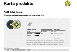 KLINGSPOR ŚCIERNICA LISTKOWA SMT624 125 P 36 SUPRA