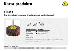 KLINGSPOR ŚCIERNICA TRZPIENIOWA LISTKOWA 20*15*6 P80 KM613