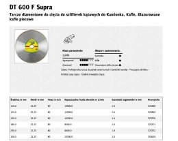 KLINGSPOR TARCZA DIAMENTOWA PEŁNA 125mm x 1,6mm x 22,2mm DT600F CERAMIKA.