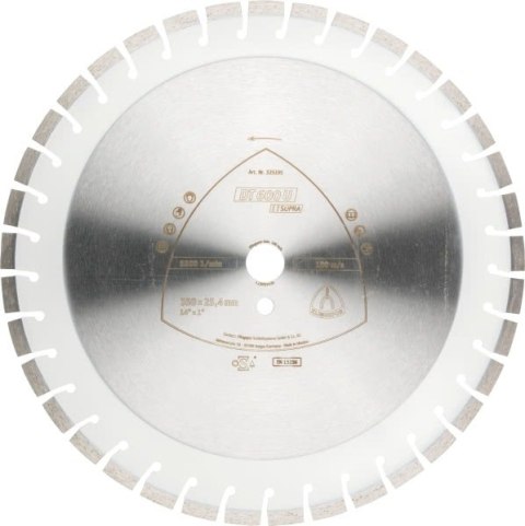 KLINGSPOR TARCZA DIAMENTOWA SEGMENTOWA 350x3,0x20 DT600U