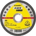 KLINGSPOR TARCZA DO ALUMINIUM 125mm x 1,0mm x 22,2mm A60N Supra