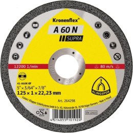 KLINGSPOR TARCZA DO ALUMINIUM 125mm x 1,0mm x 22,2mm A60N Supra