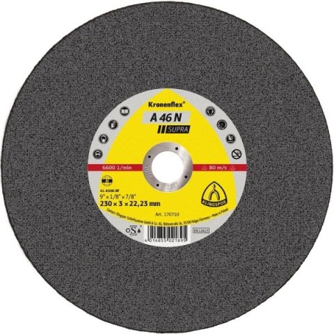 KLINGSPOR TARCZA DO ALUMINIUM 230mm x 3,0mm x 22,2mm A46N