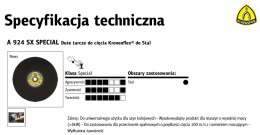 KLINGSPOR TARCZA DO METALU 350mm x 4,0mm x 25,4mm A924SX DO SZYN KOLEJOWYCH.