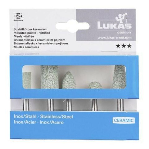 LUKAS ŚCIERNICA TRZPIENIOWA ZESTAW 5szt. CERAMICZNE NIERDZEWKA/STAL