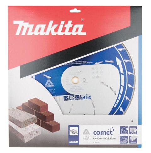 MAKITA TARCZA DIAMENTOWA 400x25,4mm SEGMENTOWA (SUCHO/MOKRO) BETON, CEGŁA