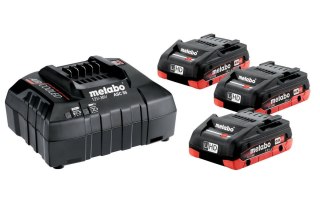 METABO AKUMULATOR 18V 4,0Ah LIHD 3szt. + ŁADOWARKA ASC 55