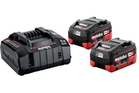 METABO AKUMULATOR 18V 5,5Ah LIHD x2+ŁAD. ASC 145