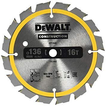 DEWALT PIŁA TARCZ.136x10mmx16z DEWALT PIŁA TARCZ.136x10mmx16z