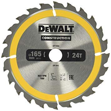 DEWALT PIŁA TARCZ.165x20mmx24z DEWALT PIŁA TARCZ.165x20mmx24z