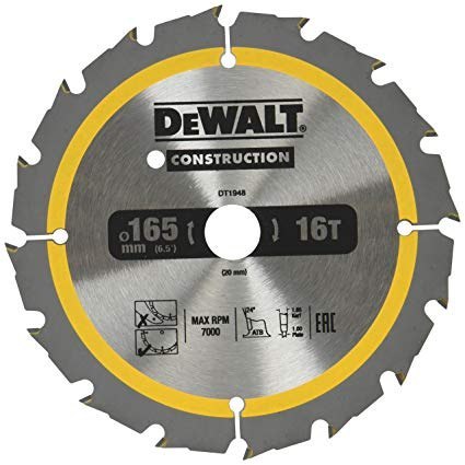 DEWALT PIŁA TARCZ.165x20mmx24z DEWALT PIŁA TARCZ.165x20mmx24z
