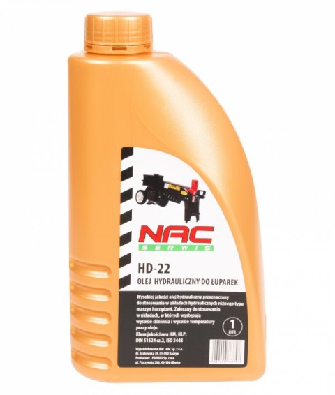 NAC OLEJ HYDRAULICZNY DO ŁUPAREK HD-22 1L