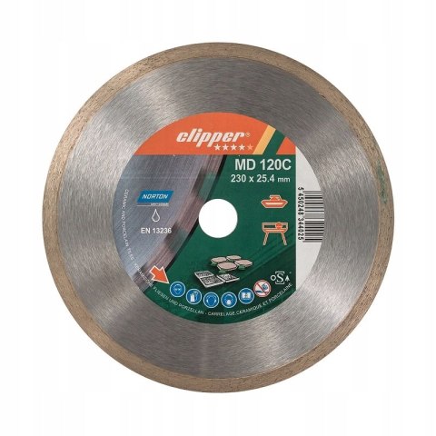 NORTON TARCZA DIAMENTOWA PEŁNA 230mm CLIPPER PRO CERAM