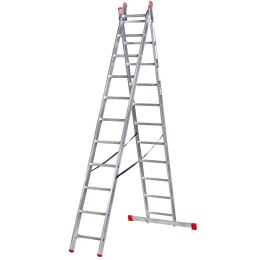 KASTOM DRABINA ALUMINIOWA 2x10 STOPNI 150KG VHR
