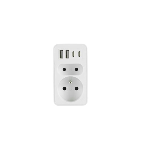 PLASTROL ROZGAŁĘŹNIK DWUKROTNY 2xUSB + 2xUSB C
