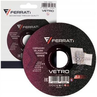 FERRATI TARCZA TNĄCA I SZLIFUJĄCA Z NASYPEM 2IN1 Ø100mmx22,23mm VETRO