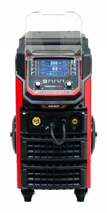 PROFESJONALNY MIGOMAT półautomat TECNOMIG 366PULSE SYNERGIA LCD ALU 4x4