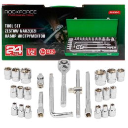 ROCKFORCE ZESTAW KLUCZY 24el. 1/2