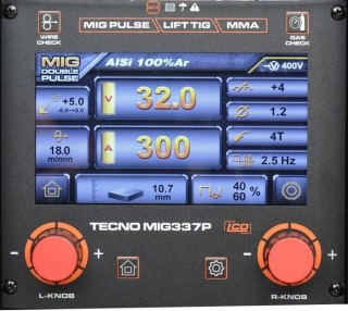 SPAWARKA MIGOMAT MMA TIG 300A 60% TECNOMIG 337 LCD PULSE SYNERGIC IDEAL