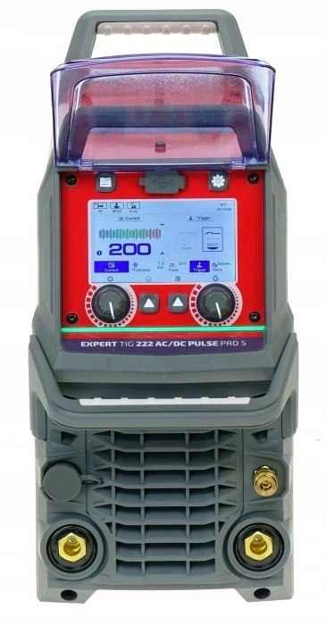 Spawarka TIG IDEAL EXPERT 222 AC/DC PFC PULSE Pro5 LCD ALU MMA T-26 4m