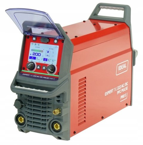 Spawarka TIG IDEAL EXPERT 222 AC/DC PFC PULSE Pro5 LCD ALU MMA T-26 4m