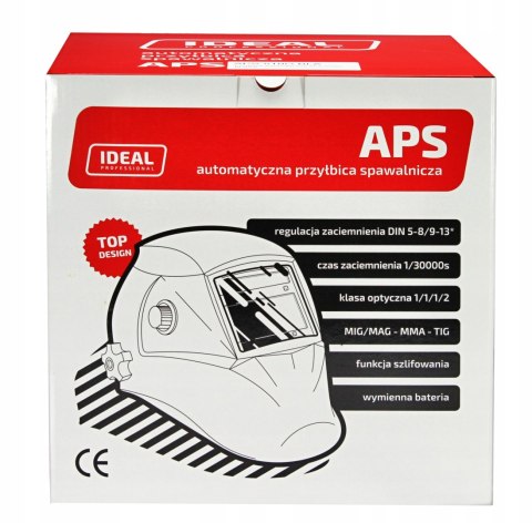 AUTOMATYCZNA PRZYŁBICA SPAWALNICZA APS-510G RED MAT PRO TRUE COLOR IDEAL