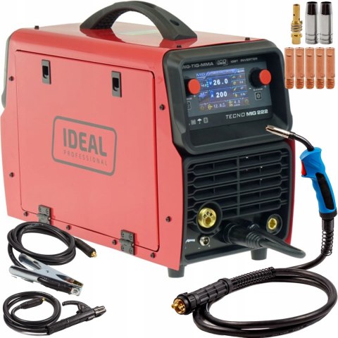 Ideal 222 LCD MIG TIG MMA SYNERGIA VRD ALU