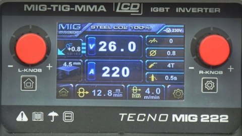 Ideal 222 LCD MIG TIG MMA SYNERGIA VRD ALU