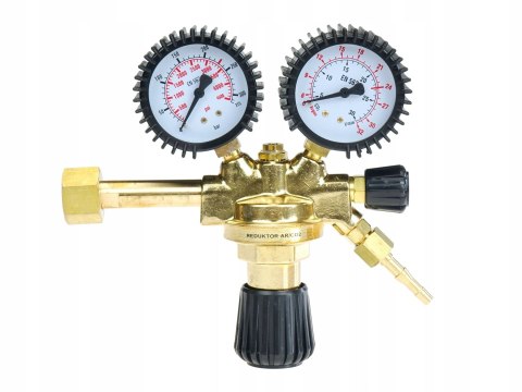 Reduktor do CO2 argon dwutlenek węgla MAXY CO2/Ar z 2 manometrami