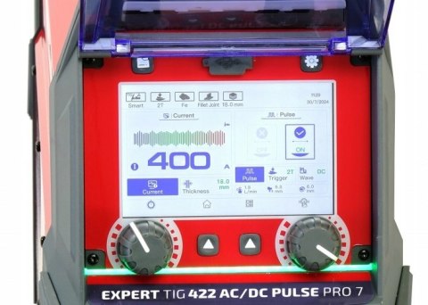 SPAWARKA ALU 400V 420A 60% EXPERT TIG 422 AC/DC PULSE LCD Pro7 IDEAL