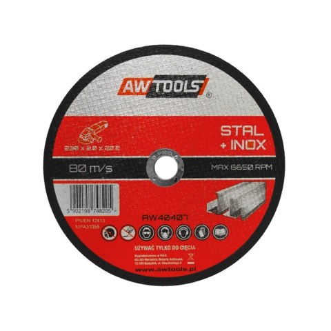 AWTOOLS TARCZA DO METALU 115*1,0mm