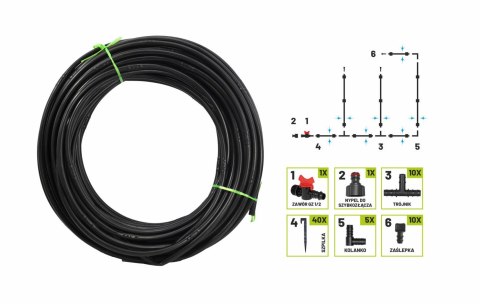 AWTOOLS WĄŻ KROPLUJĄCY ZESTAW 50m 68 ELE.