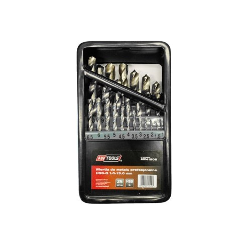 AWTOOLS WIERTŁO METAL BIAŁE KPL. 25szt./1,0-13,0mm/