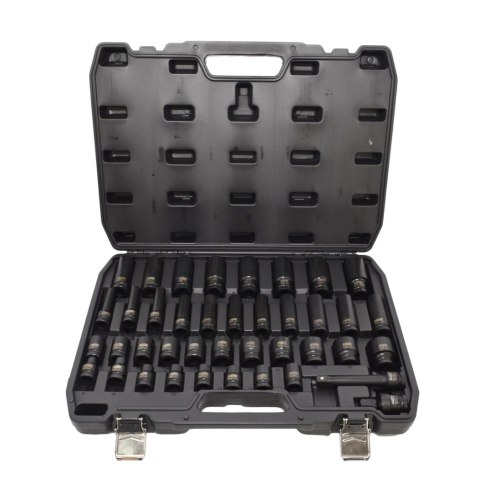 AWTOOLS ZESTAW NASADEK UDAROWYCH 1/2" 40cz. KRÓTKIE I DŁUGIE BLACK LINE