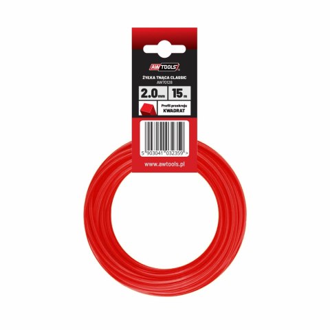 AWTOOLS ŻYŁKA TNĄCA CLASSIC 2,0x15m/KWADRAT