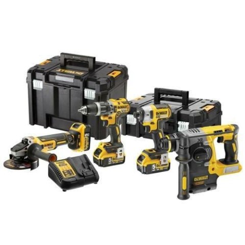 DEWALT ZESTAW COMBO 18V DCK422P3T (DCG405, DCH273, DCD796, DCF887) 3x5,0Ah TOUGH SYSTEM