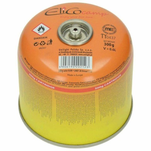 ELICO NABÓJ GAZU 300g 7/16" GAZ CAMPINGOWY / ZAWÓR ŚRUBOWY