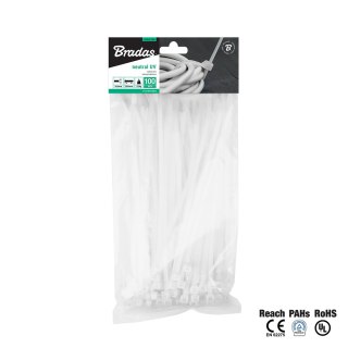 BRADAS OPASKA PLASTIK BIAŁA 2,5x160/100szt