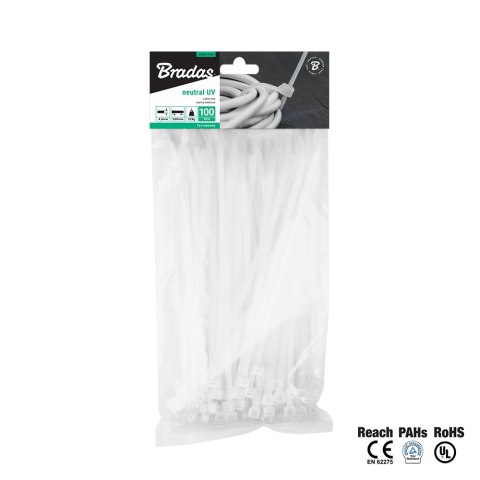 BRADAS OPASKA PLASTIK BIAŁA 2,5x160/100szt