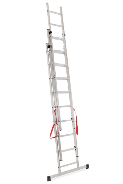 AWTOOLS DRABINA ALUMINIOWA BASIC 3x10 STOPNI 150kg