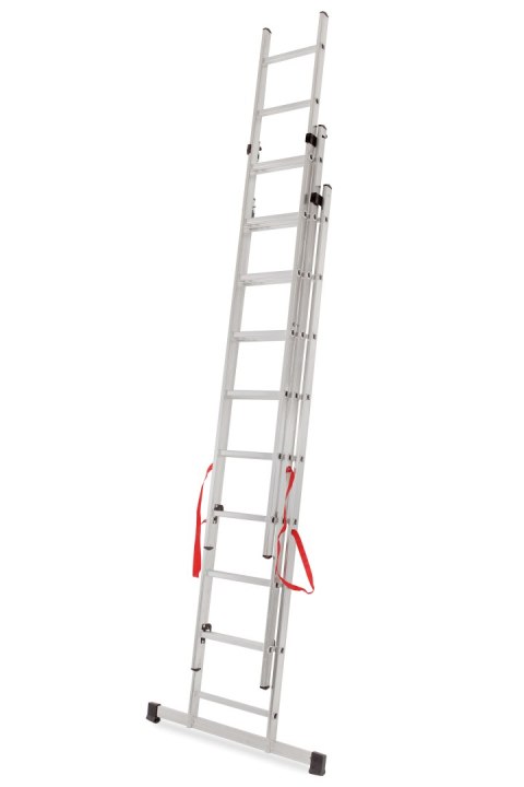 AWTOOLS DRABINA ALUMINIOWA BASIC 3x10 STOPNI 150kg