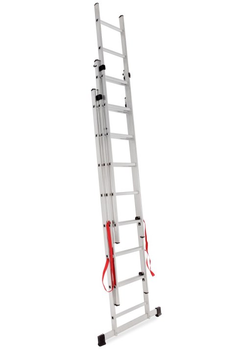 AWTOOLS DRABINA ALUMINIOWA BASIC 3x8 STOPNI 150kg