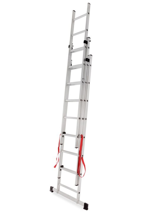 AWTOOLS DRABINA ALUMINIOWA BASIC 3x8 STOPNI 150kg