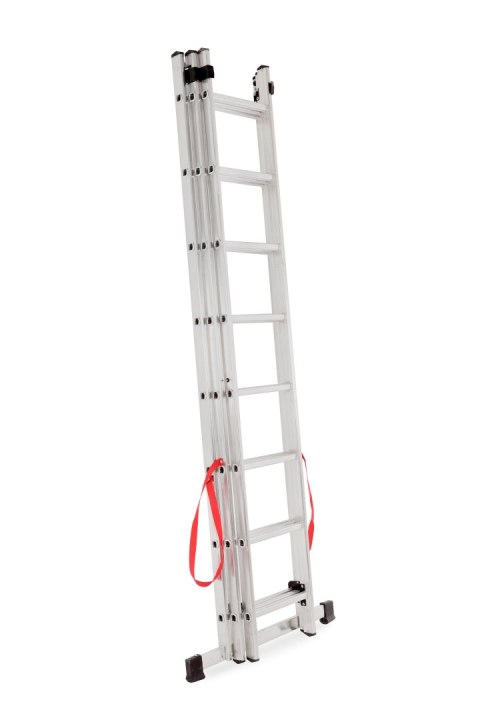 AWTOOLS DRABINA ALUMINIOWA BASIC 3x8 STOPNI 150kg