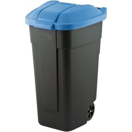 CURVER KOSZ NA ODPADY CZARNY 110L... /POKRYWA NIEBIESKA
