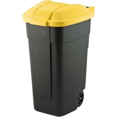 CURVER KOSZ NA ODPADY CZARNY 110L... /POKRYWA ŻÓŁTA